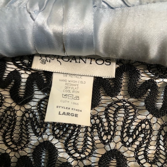 Gantos size large black & silver metallic stretch lace 3PC skirt set - Picture 7 of 12